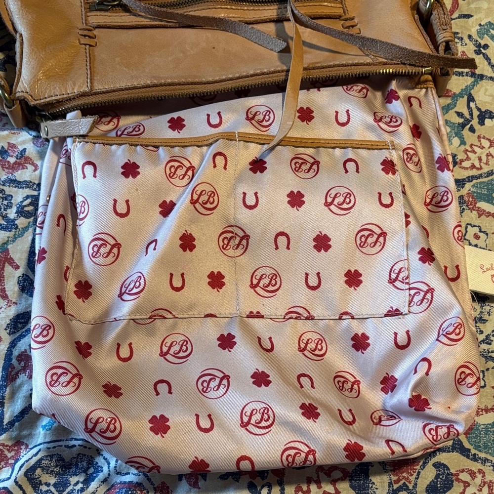 Lucky Brand Tan Leather Crossbody Bag with Front Zip Pockets - Picture 3 of 7